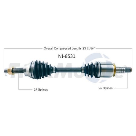 Surtrack Axle Cv Axle Shaft, Ni-8531 NI-8531